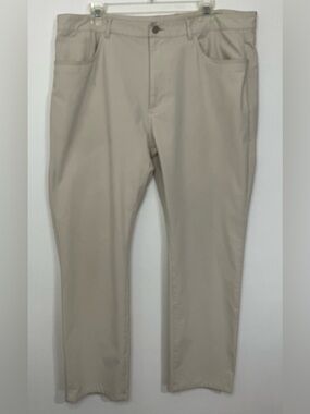 G/FORE Pants Mens 38x32 Stone Khaki Tour 5 Pocket 4 Way Stretch Golf Trousers